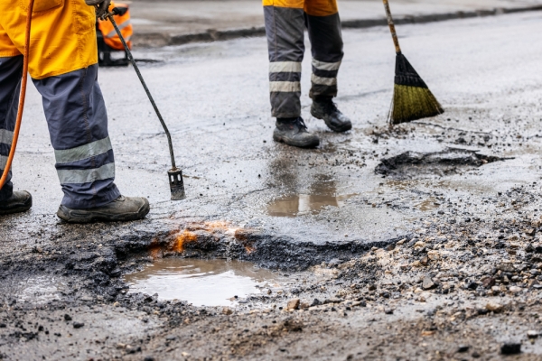 Pothole repair.